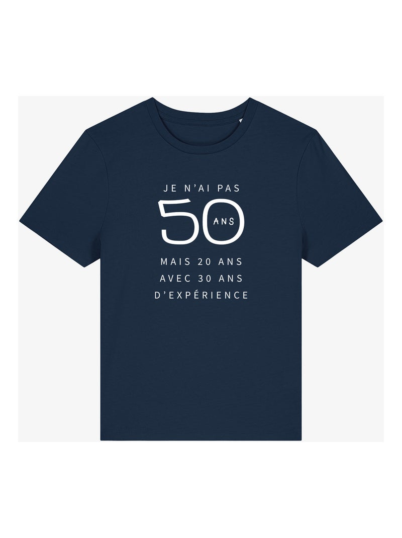 T-shirt Femme - JE N'AI PAS 50 ANS MAIS 20 ANS AVEC 30 ANS D'EXPERIENCE WAF Bleu marine - Kiabi