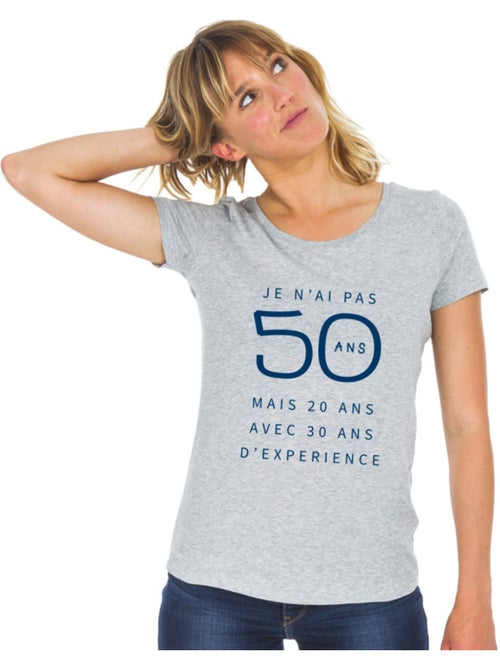 T-shirt Femme - JE N'AI PAS 50 ANS MAIS 20 ANS AVEC 30 ANS D'EXPERIENCE WAF - Kiabi T-shirt Femme - JE N'AI PAS 50 ANS MAIS 20 ANS AVEC 30 ANS D'EXPERIENCE WAF - Kiabi