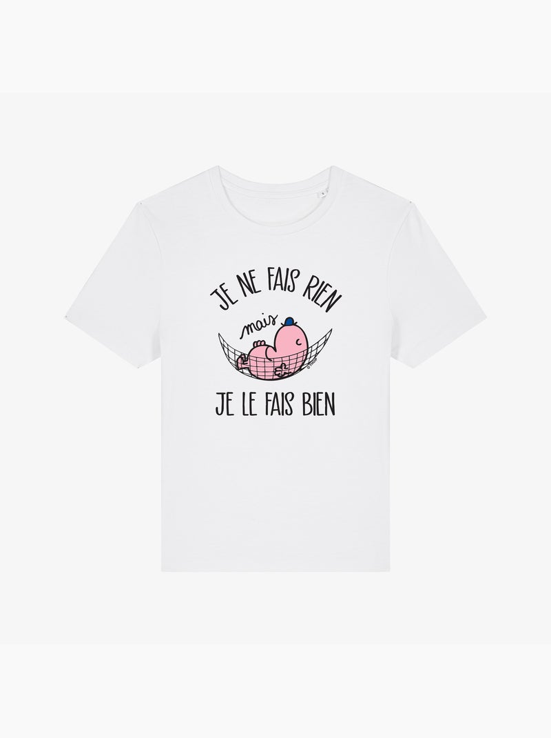 T-shirt Femme - JE NE FAIS RIEN MAIS JE LE FAIS BIEN Blanc - Kiabi