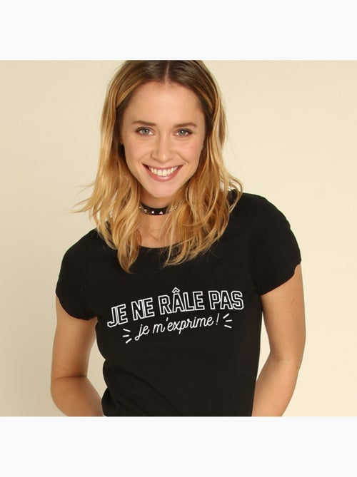 T-shirt Femme - JE NE RALE PAS - Kiabi