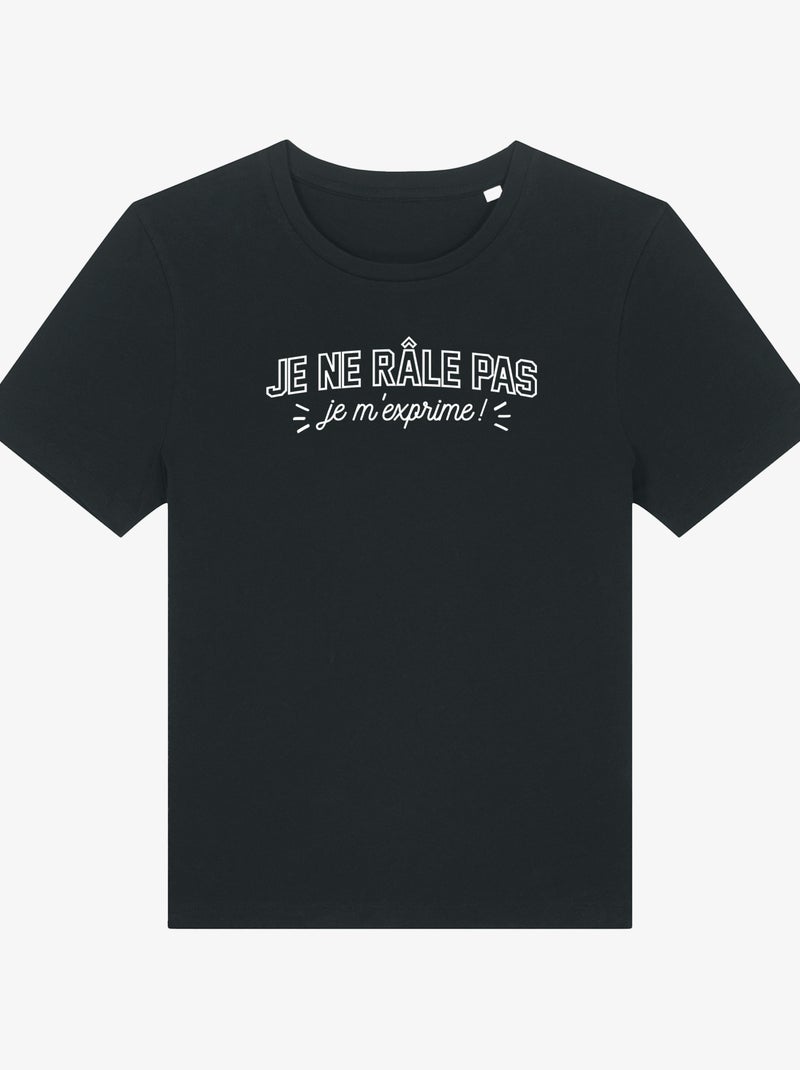 T-shirt Femme - JE NE RALE PAS Noir - Kiabi