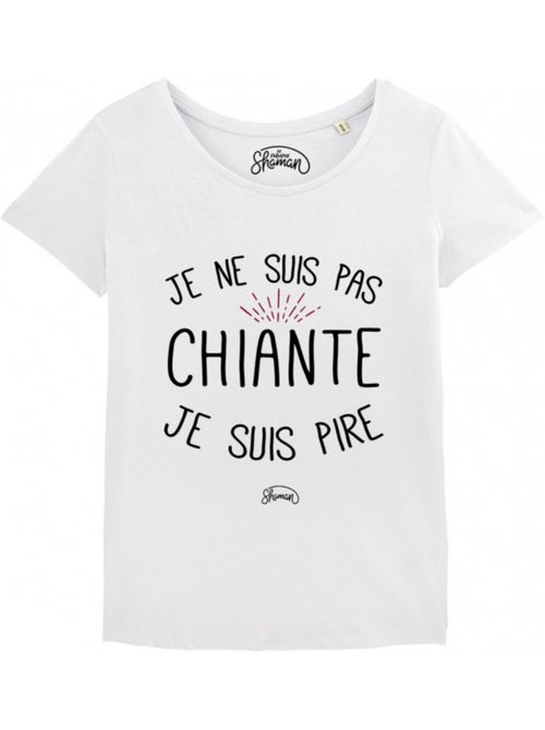 T-shirt Femme - JE NE SUIS PAS CHIANTE JE SUIS PIRE - Kiabi T-shirt Femme - JE NE SUIS PAS CHIANTE JE SUIS PIRE - Kiabi