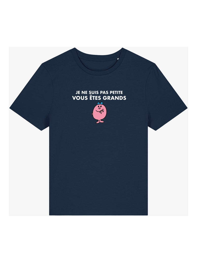 T-shirt Femme - JE NE SUIS PAS PETITE VOUS ETES GRANDS Bleu marine - Kiabi