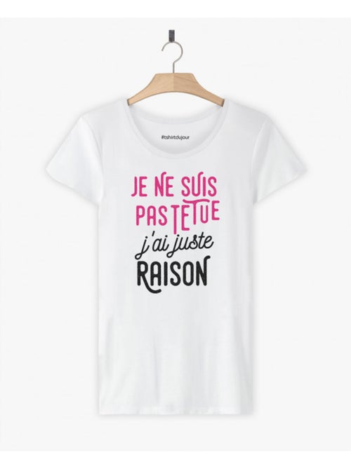 T-shirt Femme - JE NE SUIS PAS TETUE - Kiabi