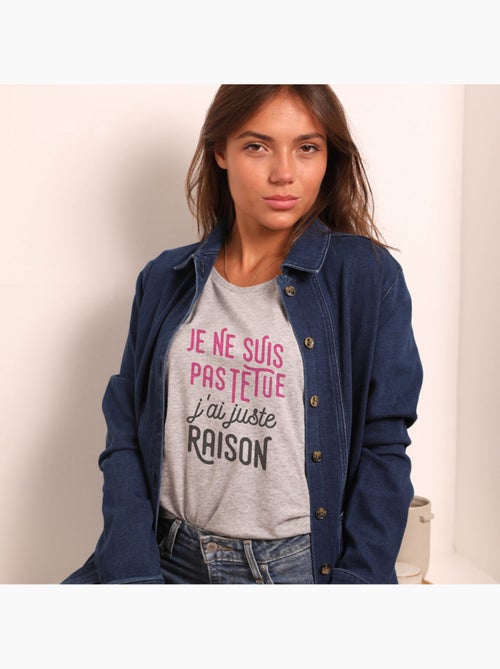 T-shirt Femme - JE NE SUIS PAS TETUE - Kiabi T-shirt Femme - JE NE SUIS PAS TETUE - Kiabi