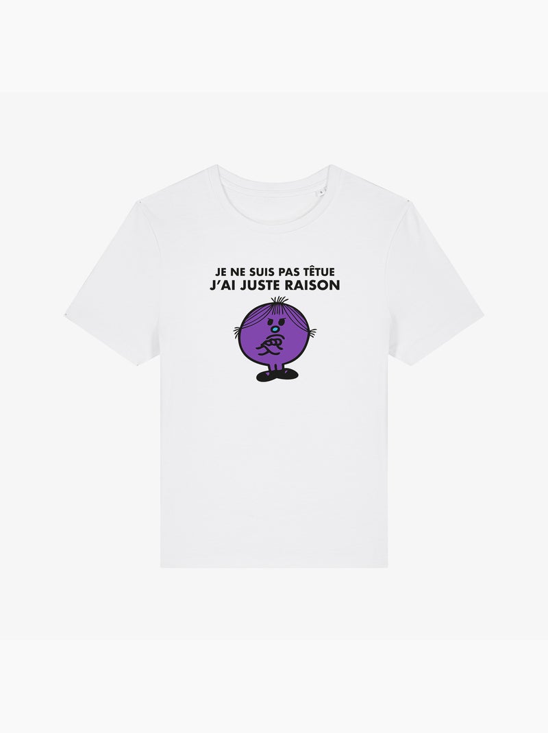 T-shirt Femme - JE NE SUIS PAS TETUE J AI JUSTE RAISON Blanc - Kiabi