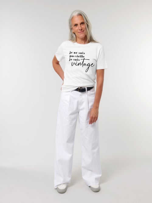 T-shirt Femme - JE NE SUIS PAS VIEILLE JE SUIS VINTAGE - Kiabi T-shirt Femme - JE NE SUIS PAS VIEILLE JE SUIS VINTAGE - Kiabi