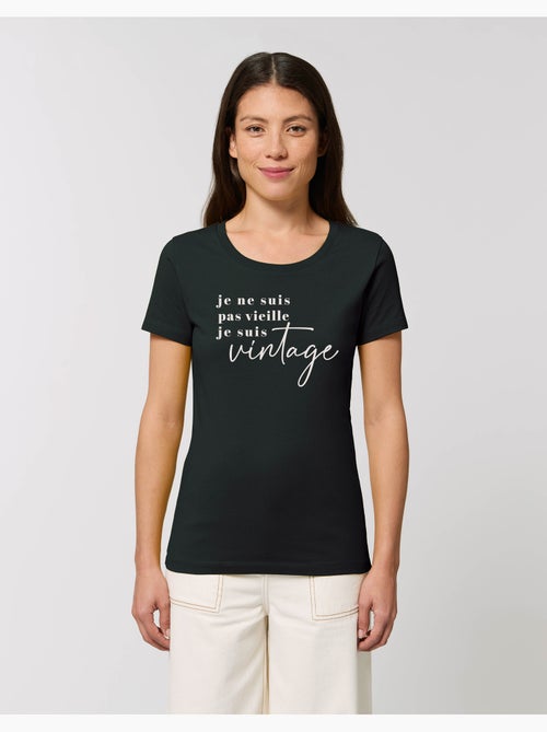 T-shirt Femme - JE NE SUIS PAS VIEILLE JE SUIS VINTAGE - Kiabi T-shirt Femme - JE NE SUIS PAS VIEILLE JE SUIS VINTAGE - Kiabi