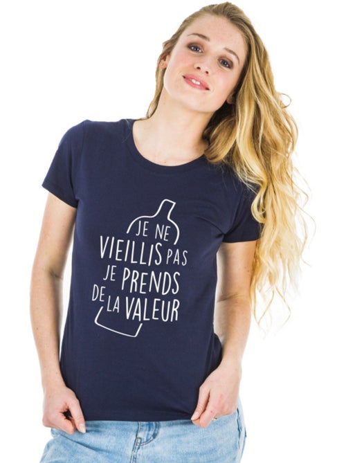 T-shirt Femme - JE NE VIEILLIS PAS JE PRENDS DE LA VALEUR - Kiabi T-shirt Femme - JE NE VIEILLIS PAS JE PRENDS DE LA VALEUR - Kiabi