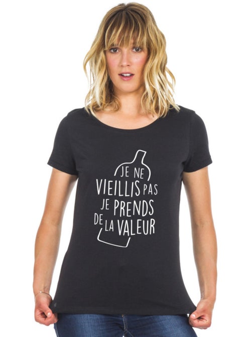 T-shirt Femme - JE NE VIEILLIS PAS JE PRENDS DE LA VALEUR - Kiabi T-shirt Femme - JE NE VIEILLIS PAS JE PRENDS DE LA VALEUR - Kiabi