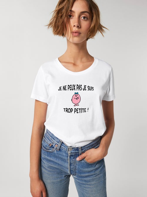 T-shirt Femme - JE PEUX PAS JE SUIS TROP PETITE - Kiabi