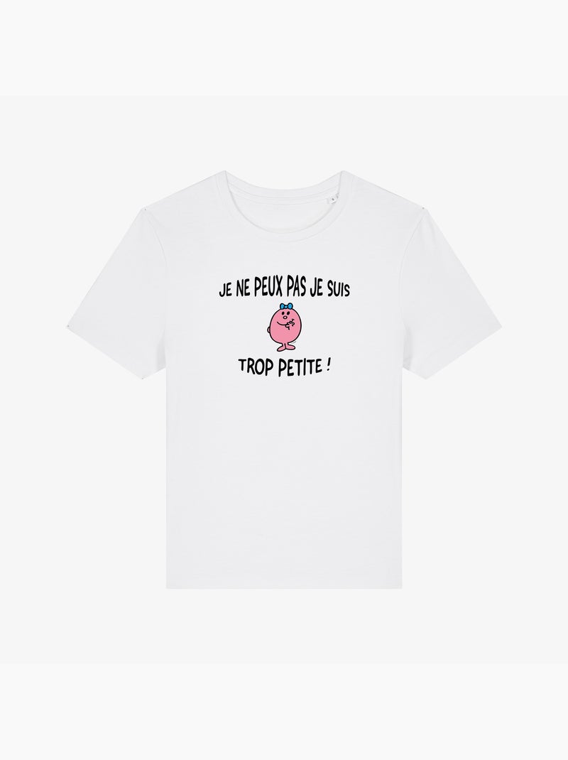 T-shirt Femme - JE PEUX PAS JE SUIS TROP PETITE Blanc - Kiabi