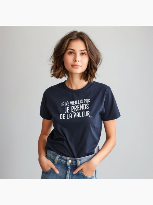 T-shirt Femme - JE PRENDS DE LA VALEUR - Kiabi T-shirt Femme - JE PRENDS DE LA VALEUR - Kiabi