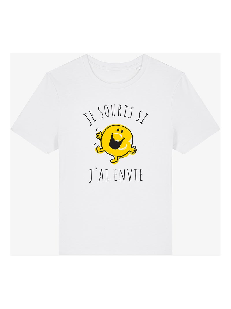 T-shirt Femme - JE SOURIS SI J'AI ENVIE Blanc - Kiabi