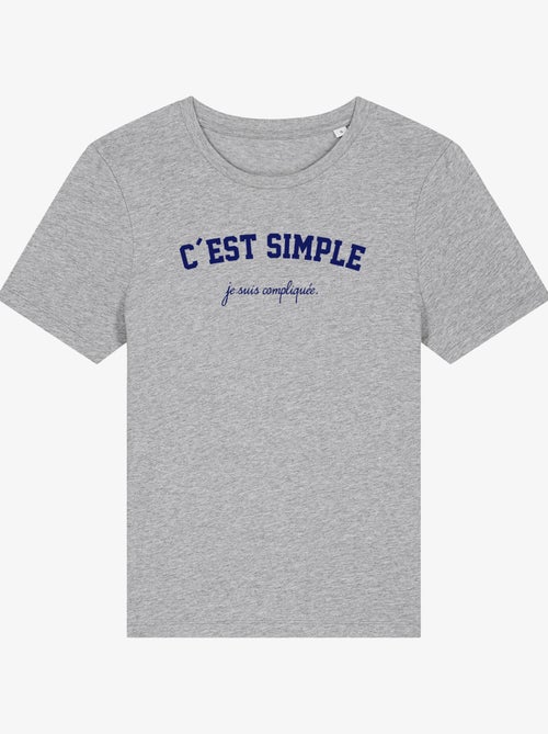 T-shirt Femme - JE SUIS COMPLIQUEE - Kiabi T-shirt Femme - JE SUIS COMPLIQUEE - Kiabi