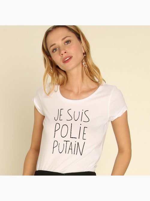 T-shirt Femme - JE SUIS POLIE - Kiabi T-shirt Femme - JE SUIS POLIE - Kiabi