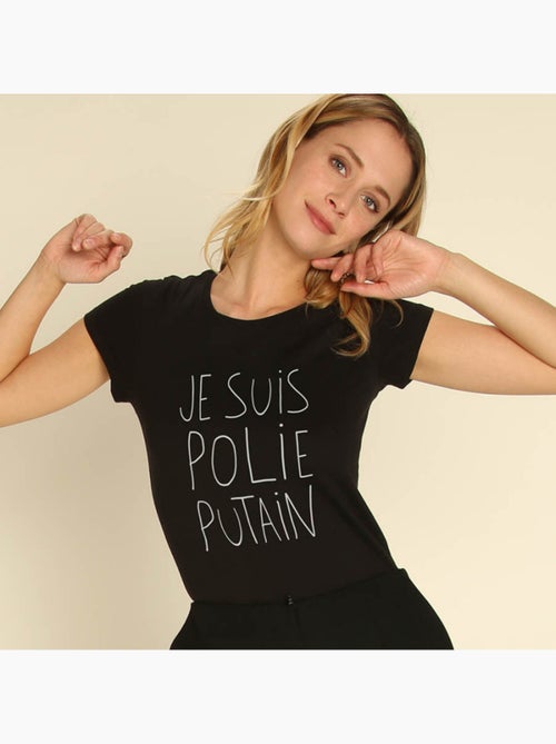 T-shirt Femme - JE SUIS POLIE - Kiabi T-shirt Femme - JE SUIS POLIE - Kiabi
