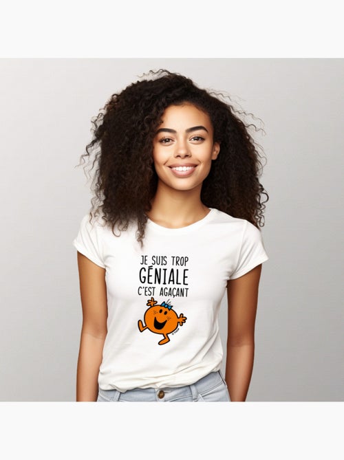 T-shirt Femme - JE SUIS TROP GÉNIALE C'EST AGAÇANT - Kiabi T-shirt Femme - JE SUIS TROP GÉNIALE C'EST AGAÇANT - Kiabi