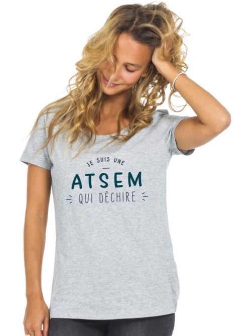 T-shirt Femme - JE SUIS UNE ATSEM QUI DÉCHIRE - Kiabi T-shirt Femme - JE SUIS UNE ATSEM QUI DÉCHIRE - Kiabi