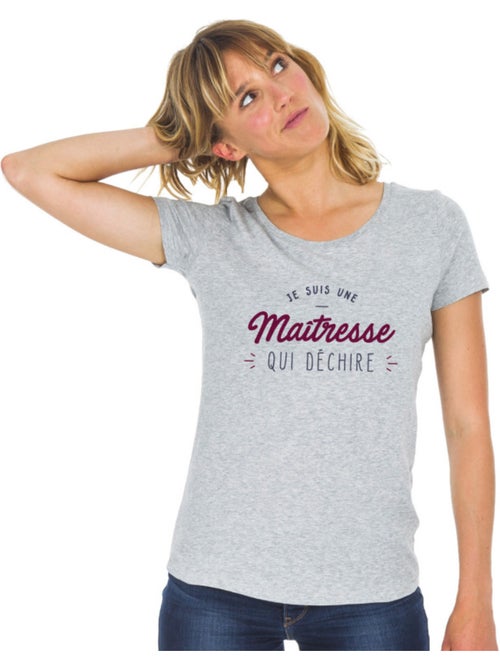 T-shirt Femme - JE SUIS UNE MAÎTRESSE QUI DÉCHIRE - Kiabi T-shirt Femme - JE SUIS UNE MAÎTRESSE QUI DÉCHIRE - Kiabi