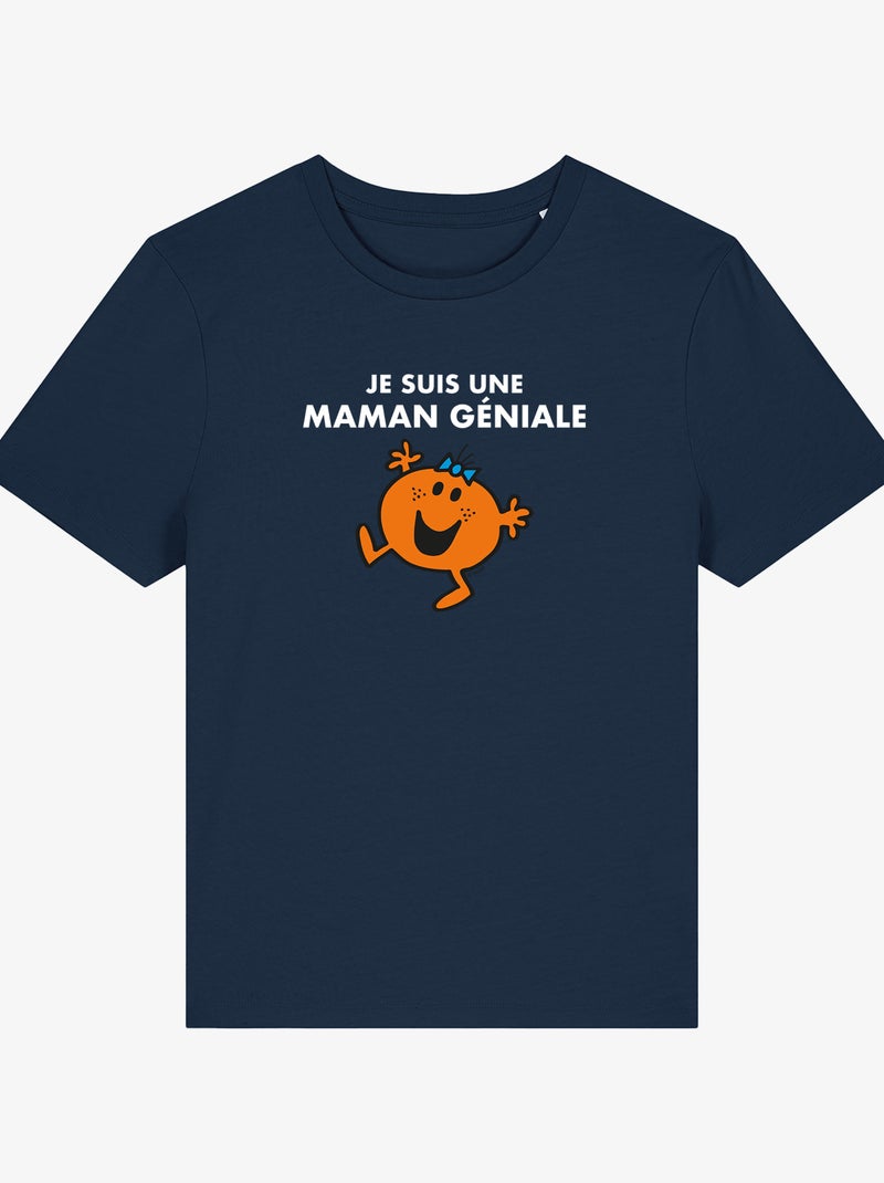T-shirt Femme - JE SUIS UNE MAMAN GENIALE Bleu marine - Kiabi