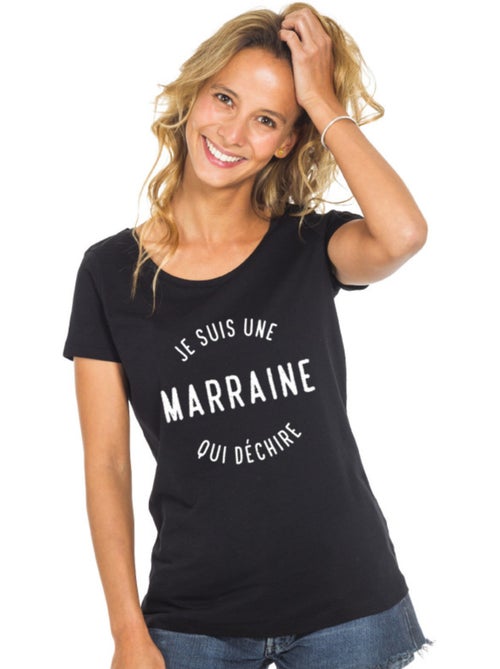 T-shirt Femme - JE SUIS UNE MARRAINE QUI DÉCHIRE 2 MPT - Kiabi T-shirt Femme - JE SUIS UNE MARRAINE QUI DÉCHIRE 2 MPT - Kiabi