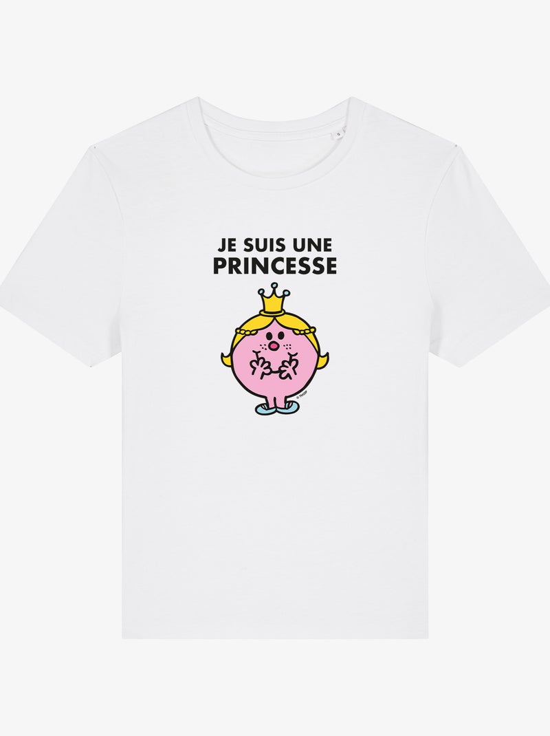 T-shirt Femme - JE SUIS UNE PRINCESSE FACE Blanc - Kiabi
