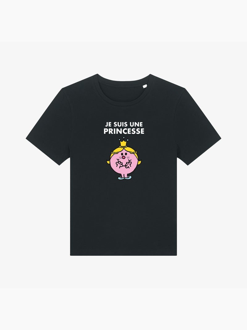T-shirt Femme - JE SUIS UNE PRINCESSE FACE Noir - Kiabi