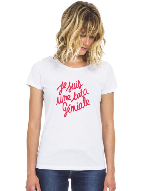 T-shirt Femme - JE SUIS UNE TATA GÉNIALE - Kiabi T-shirt Femme - JE SUIS UNE TATA GÉNIALE - Kiabi