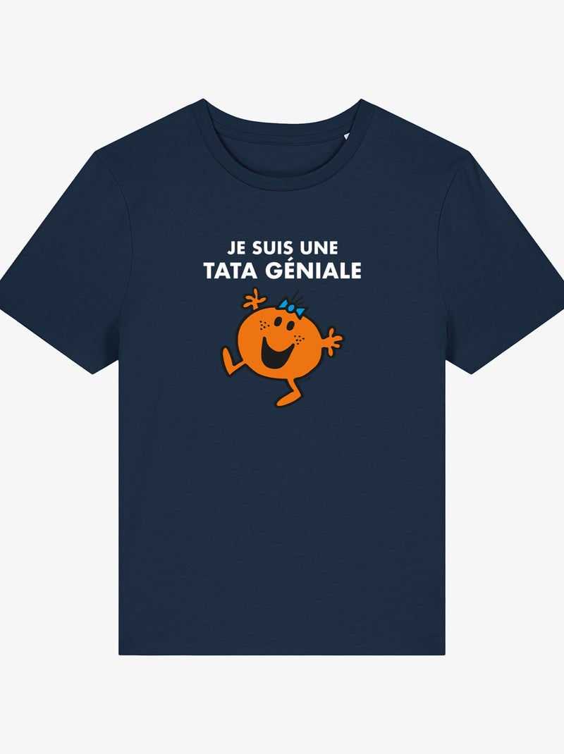 T-shirt Femme - JE SUIS UNE TATA GENIALE Bleu marine - Kiabi