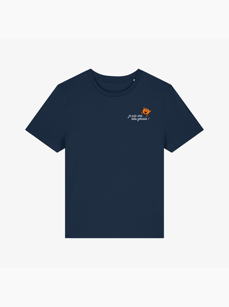 T-shirt Femme - JE SUIS UNE TATA GENIALE COEUR Bleu marine - Kiabi
