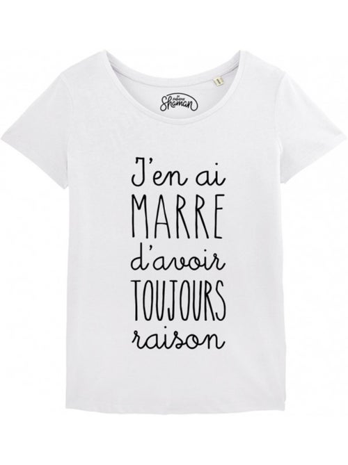 T-shirt Femme - J'EN AI MARRE D'AVOIR TOUJOURS RAISON - Kiabi T-shirt Femme - J'EN AI MARRE D'AVOIR TOUJOURS RAISON - Kiabi