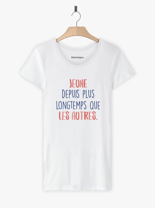 T-shirt Femme - JEUNE DEPUIS PLUS LONGTEMPS ROSE - Kiabi T-shirt Femme - JEUNE DEPUIS PLUS LONGTEMPS ROSE - Kiabi