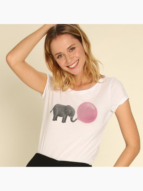 T-shirt Femme - JUMBO BUBBLE GUM - Kiabi T-shirt Femme - JUMBO BUBBLE GUM - Kiabi