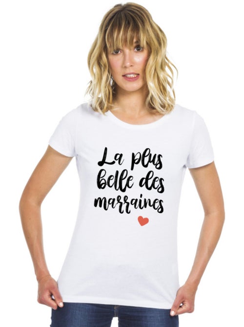 T-shirt Femme - LA PLUS BELLE DES MARRAINES - Kiabi T-shirt Femme - LA PLUS BELLE DES MARRAINES - Kiabi
