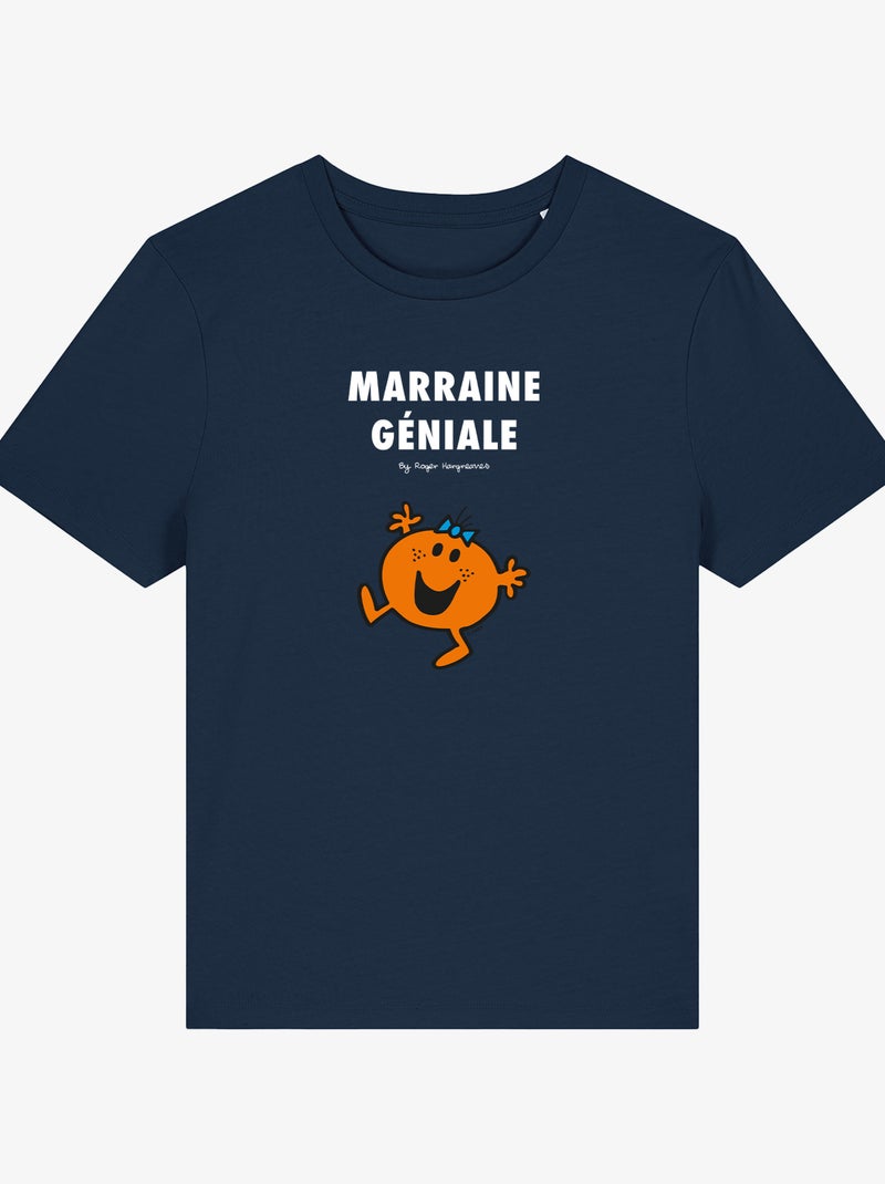 T-shirt Femme - LA PLUS GÉNIALE DES MARRAINES 2 Bleu marine - Kiabi