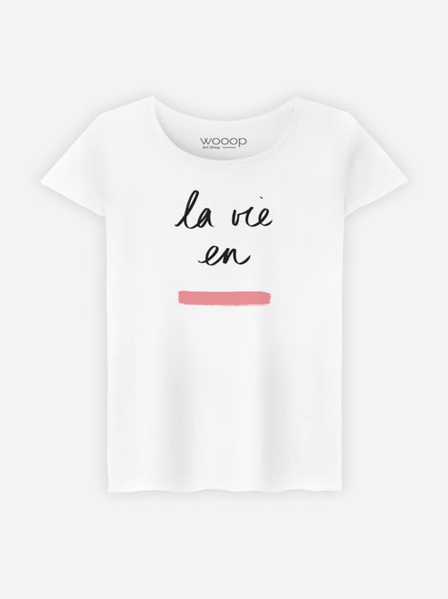 T-shirt Femme - LA VIE EN ROSE - Kiabi T-shirt Femme - LA VIE EN ROSE - Kiabi