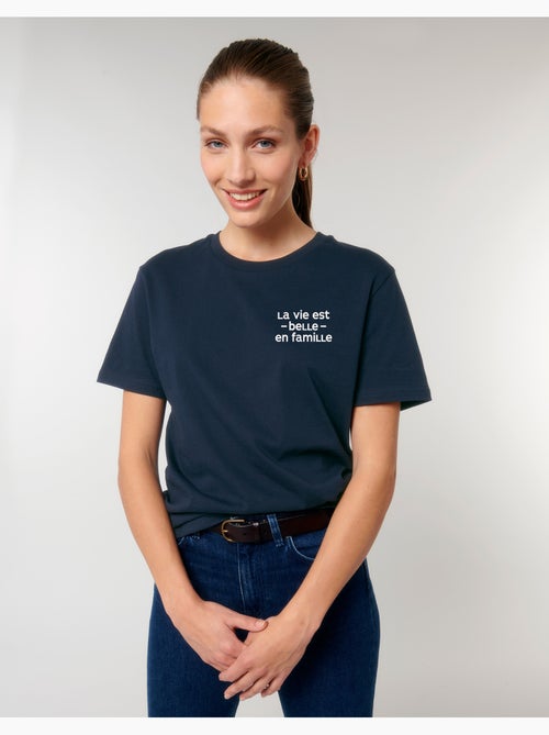T-shirt Femme - LA VIE EST BELLE EN FAMILLE COEUR - Kiabi T-shirt Femme - LA VIE EST BELLE EN FAMILLE COEUR - Kiabi
