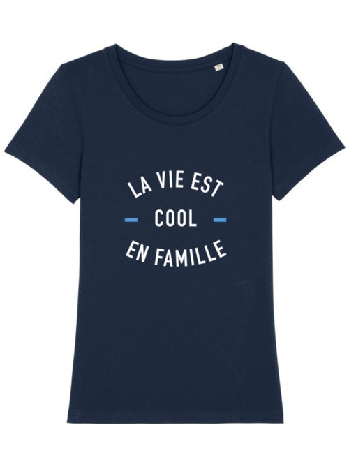 T-shirt Femme - LA VIE EST COOL EN FAMILLE - Kiabi