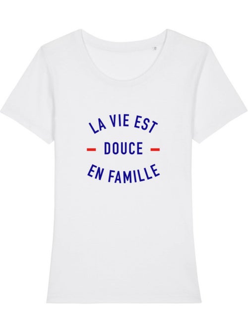 T-shirt Femme - LA VIE EST DOUCE EN FAMILLE - Kiabi T-shirt Femme - LA VIE EST DOUCE EN FAMILLE - Kiabi