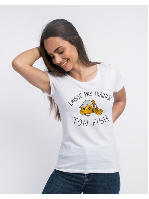 T-shirt Femme - LAISSE PAS TRAINER TON FISH - Kiabi T-shirt Femme - LAISSE PAS TRAINER TON FISH - Kiabi