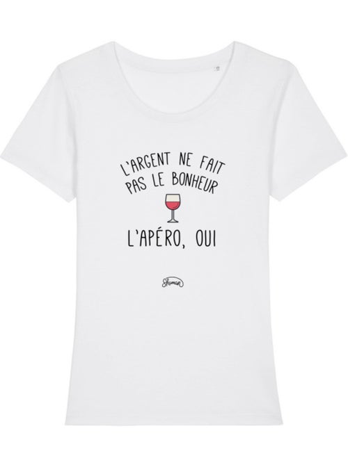 T-shirt Femme - L'ARGENT NE FAIT PAS LE BONHEUR, L'APÉRO OUI - Kiabi T-shirt Femme - L'ARGENT NE FAIT PAS LE BONHEUR, L'APÉRO OUI - Kiabi