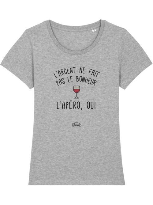 T-shirt Femme - L'ARGENT NE FAIT PAS LE BONHEUR, L'APÉRO OUI - Kiabi T-shirt Femme - L'ARGENT NE FAIT PAS LE BONHEUR, L'APÉRO OUI - Kiabi