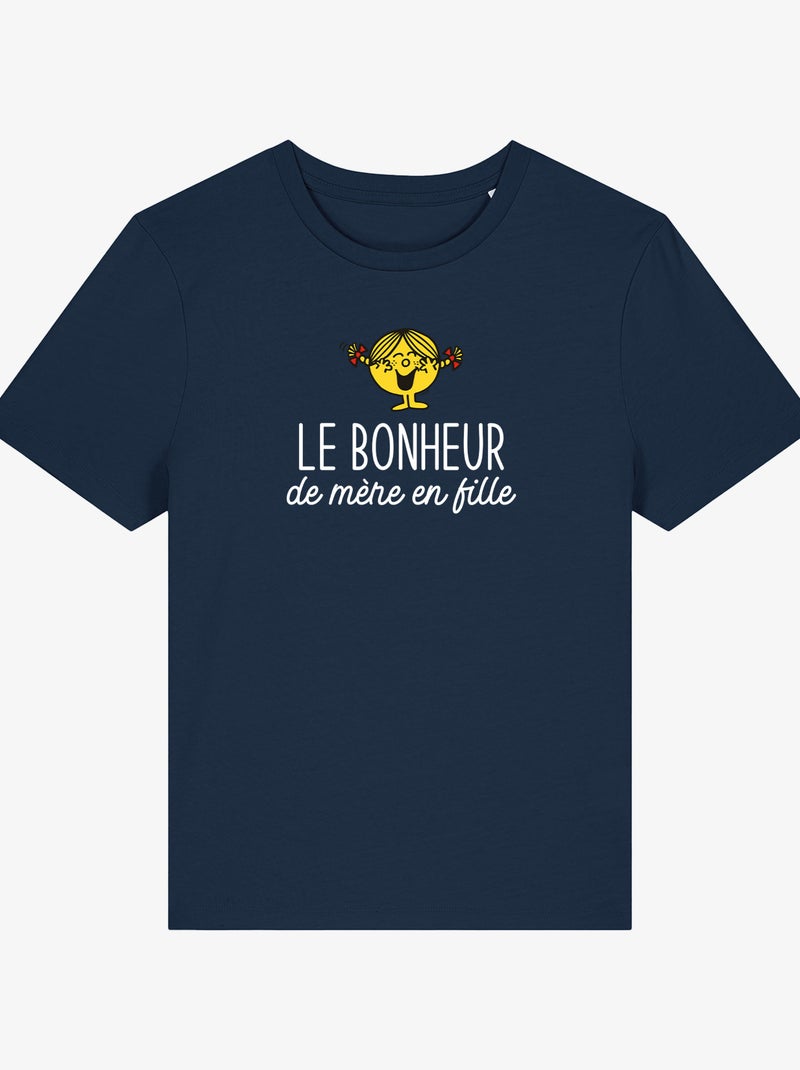 T-shirt Femme - LE BONHEUR DE MERE EN FILLE Bleu marine - Kiabi