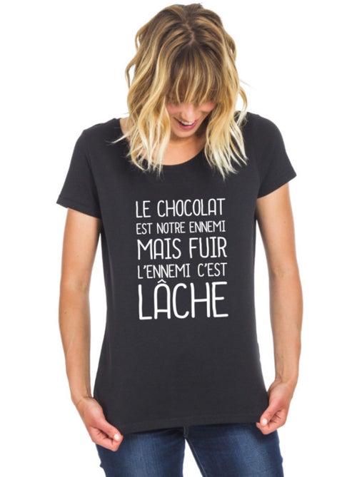 T-shirt Femme - LE CHOCOLAT EST NOTRE ENNEMI 2 - Kiabi T-shirt Femme - LE CHOCOLAT EST NOTRE ENNEMI 2 - Kiabi