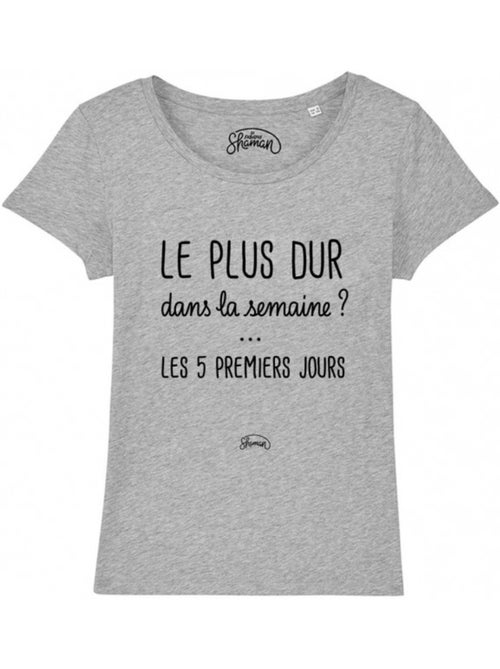 T-shirt Femme - LE PLUS DUR DANS LA SEMAINE - Kiabi T-shirt Femme - LE PLUS DUR DANS LA SEMAINE - Kiabi