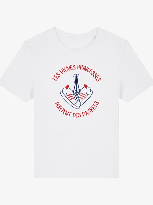 T-shirt Femme - LES VRAIES PRINCESSES PORTENT DES BASKETS - Kiabi T-shirt Femme - LES VRAIES PRINCESSES PORTENT DES BASKETS - Kiabi