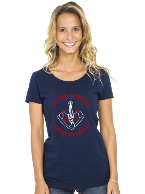 T-shirt Femme - LES VRAIES PRINCESSES PORTENT DES BASKETS - Kiabi T-shirt Femme - LES VRAIES PRINCESSES PORTENT DES BASKETS - Kiabi