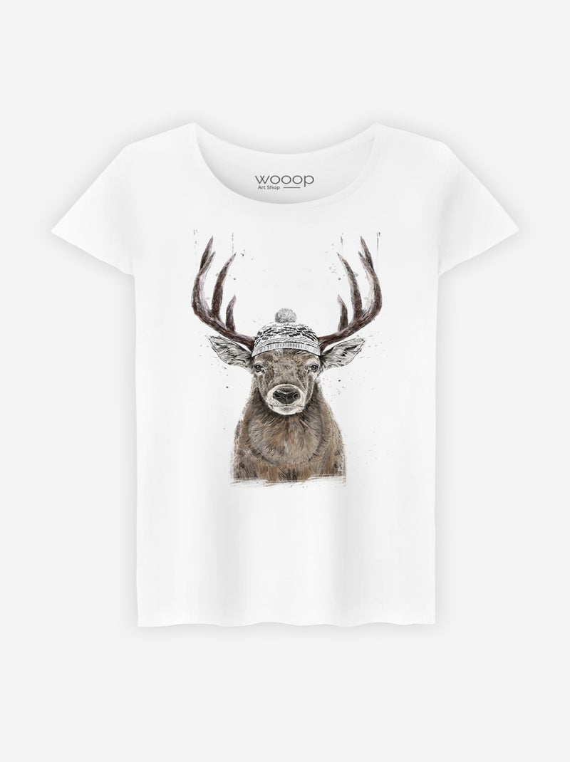 T-shirt Femme - LET'S GO OUTSIDE Blanc - Kiabi