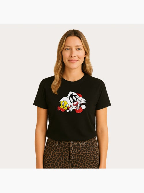 T-shirt Femme - LOONEY TUNES SYLVESTER AND TWEETY - Kiabi